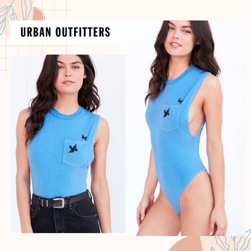 URBAN OUTFITTERS Bodysuit with Embroidery -DYU