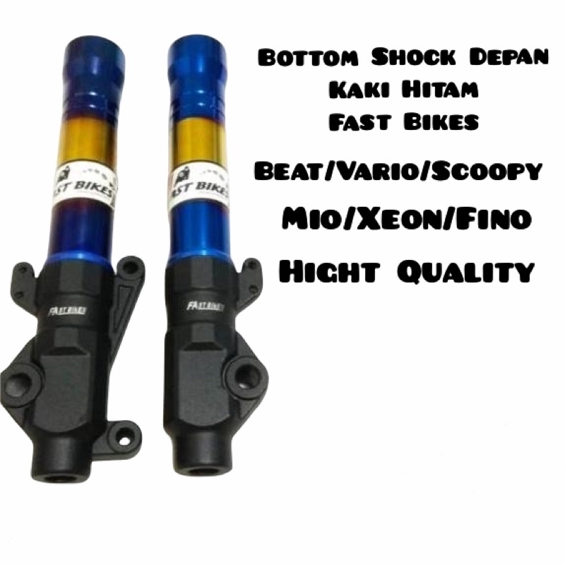 tabung shock depan matic standar - bottom shockbreaker twotone kaki hitam motor honda beat vario 110 scoopy spacy vario led 125 vario 150 beat street beat esp karbu yamaha mio fino xeon soul gt mio sporty m3 mio j z s x-rider xrider fast bikes fastbikes