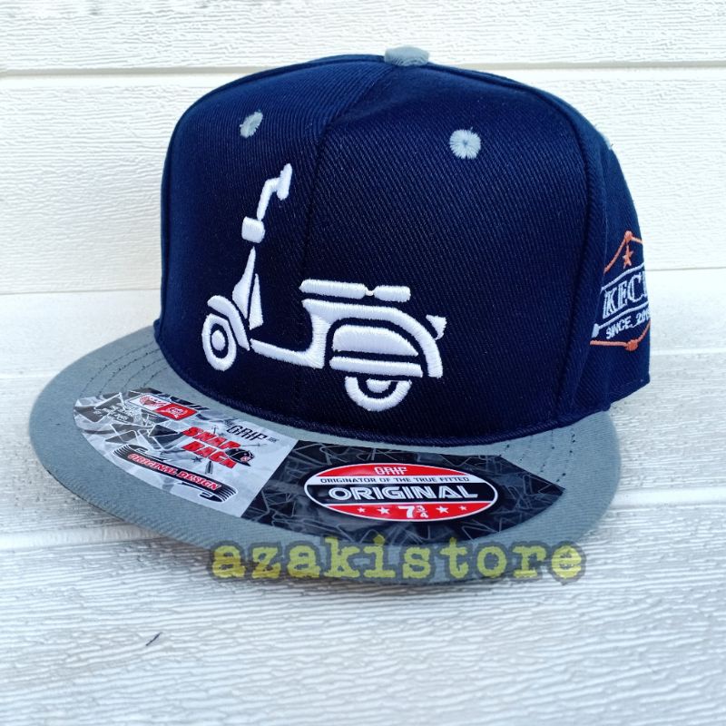 Topi Snapback Bordir Scooter Klasik