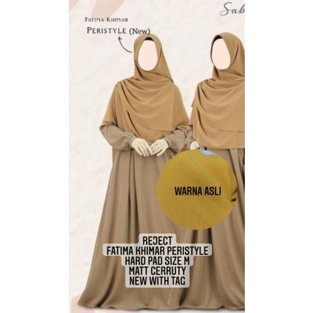 PRELOVED FATIMA KHIMAR PERISTYLE HP SIZE M DEFFECT ATELIER ANGELINA