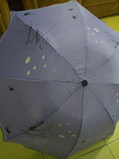 Ombotak Payung Lipat Rabenda Lapis Silver Jepang Korea Teduh Motif Lapis Anti Uv 3
