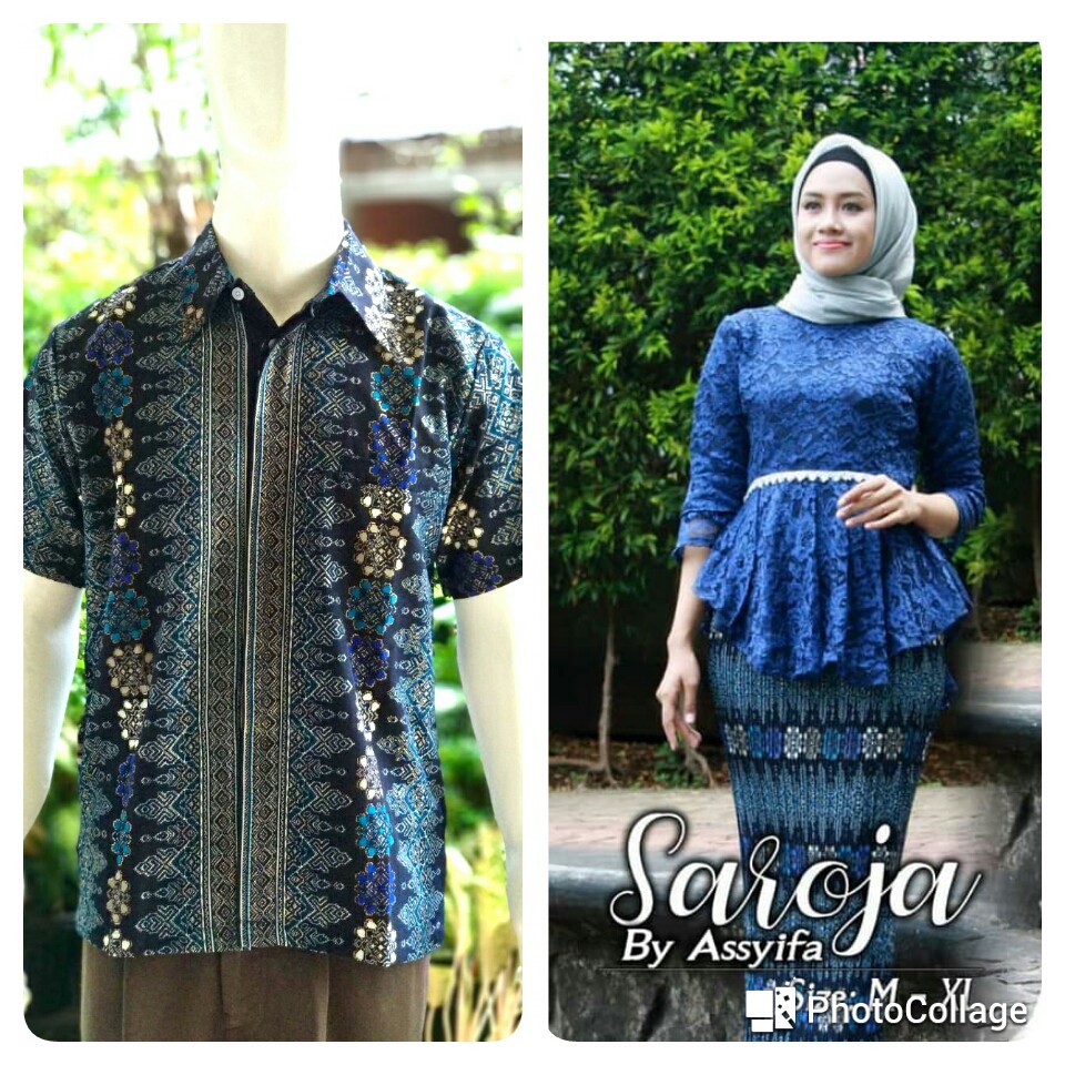 set kebaya sroja hem pendek trendy