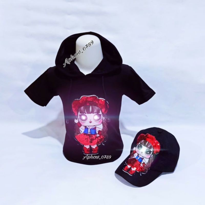 PROMO - PAKET KAOS HOODIE ANAK LOL DAN TOPI LOL LED SEDANG DISKON FOTO REALPICK