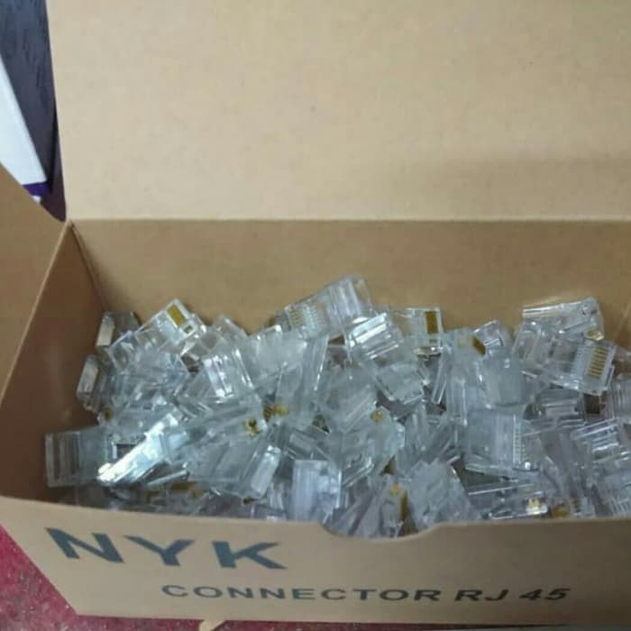 Konektor RJ45 NYK CAT5E MURAH - Jack Connector RJ 45 CAT 5E - 100pcs