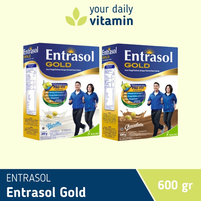 

Entrasol Gold 600 gram - Original Vanilla - Chocolate - Susu Lansia - Vanilla