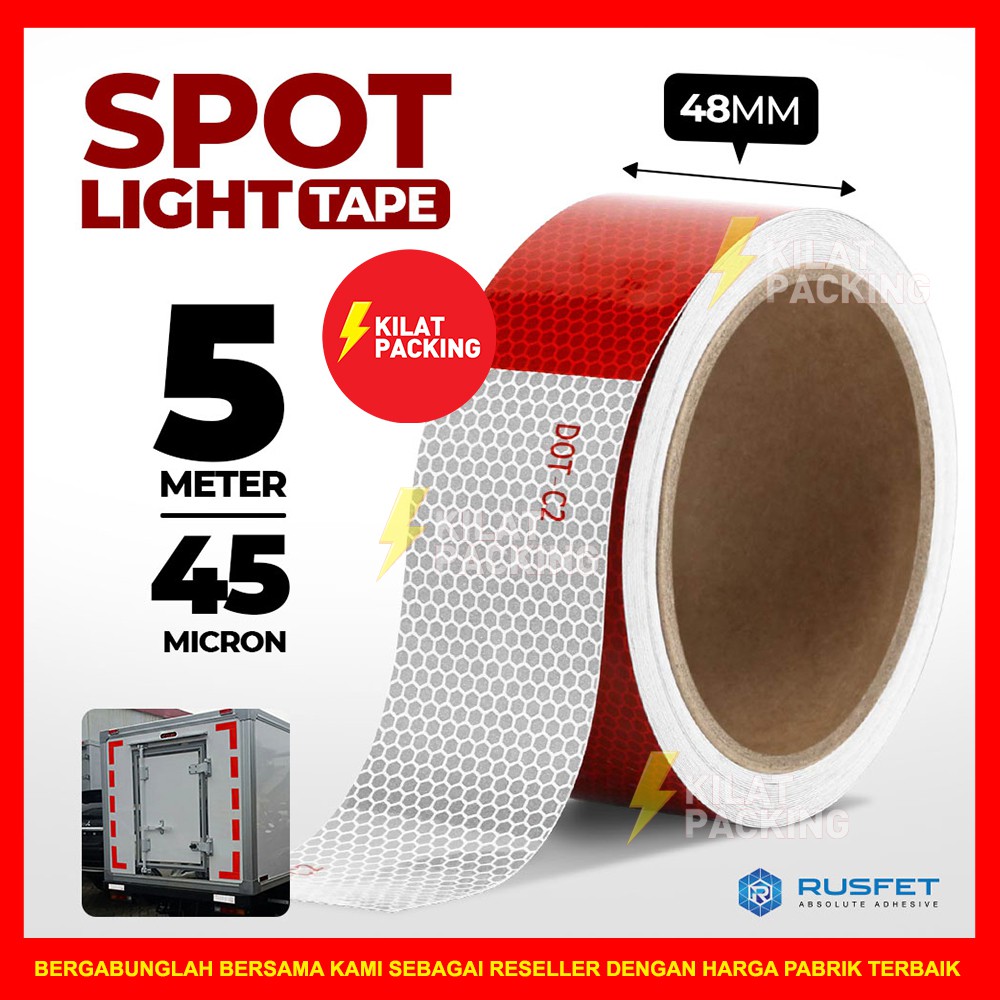 

LAKBAN SPOT SCOT LIGHT / SELOTIP REFLECTIVE REFLECTOR CAHAYA TRUCK / MOBIL PREMIUM MURAH SATUAN