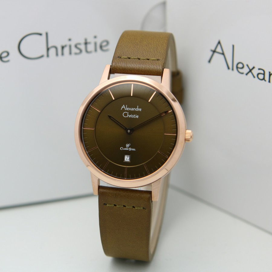 JAM TANGAN WANITA ALEXANDRE CHRISTIE AC 8639 LEATHER ORIGINAL GARANSI RESMI 1 TAHUN