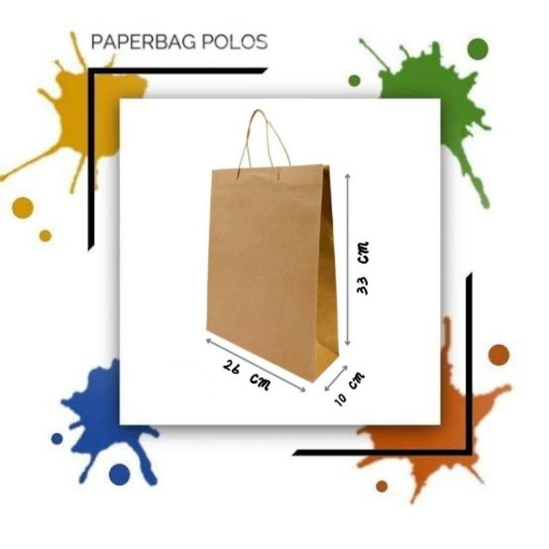 paper bag shopping ukuran 26x10x33