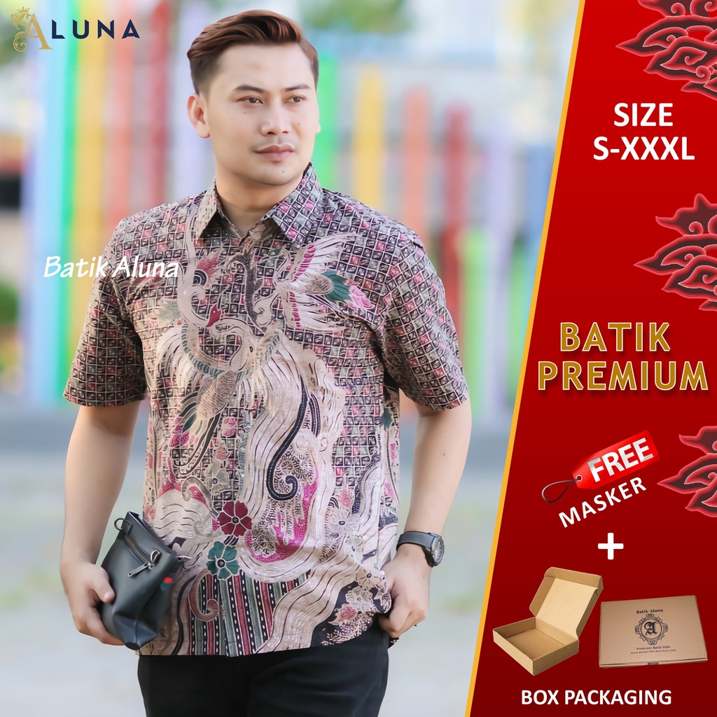 TERLARIS.!! BAJU BATIK PRIA LENGAN PENDEK KEMEJA BATIK PRIA KEREN MODERN BATIK COWOK KEKINIAN PD 012