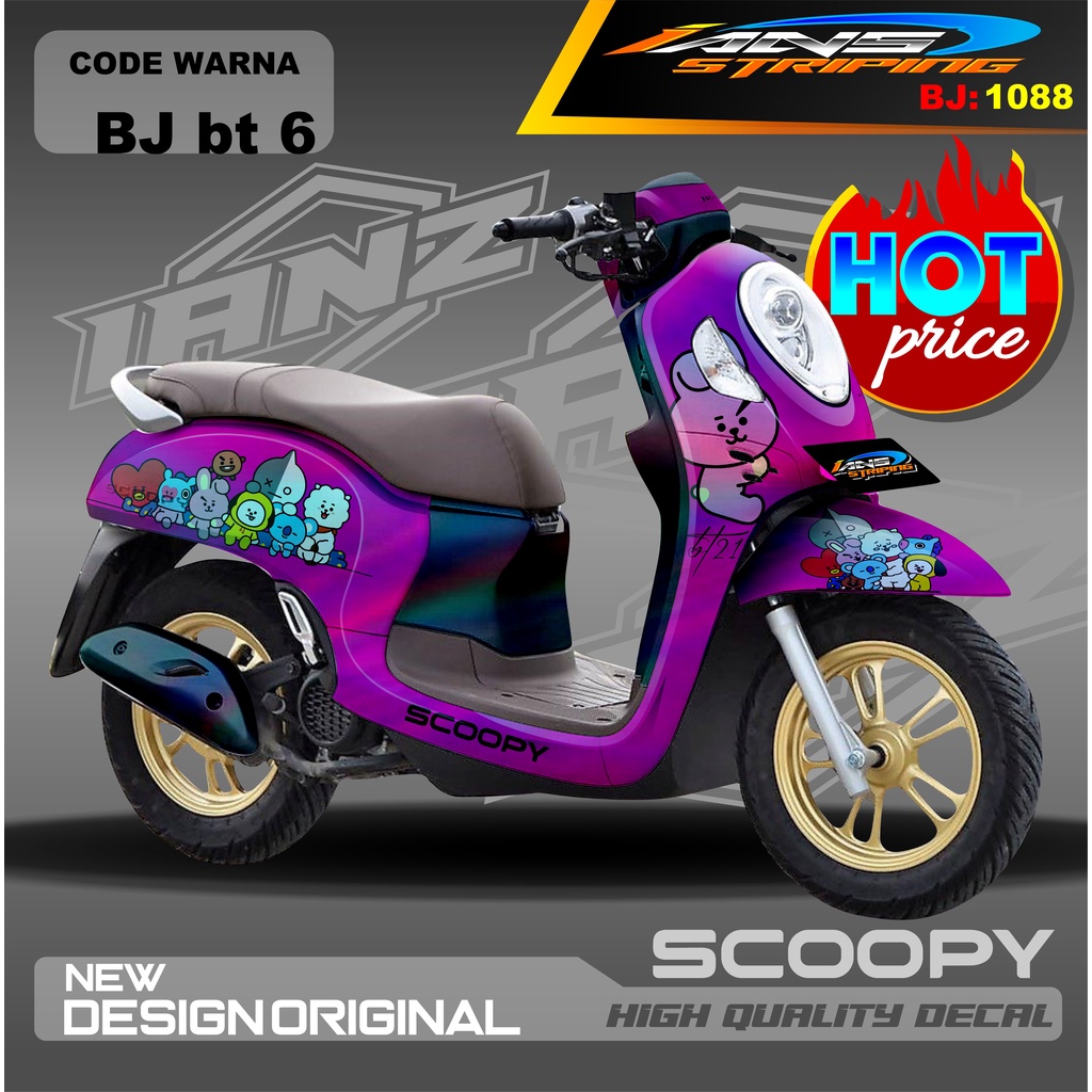 DECAL STICKER SCOOPY HOLOGRAM FULL BODY / STIKER HOLOGRAM SCOOPY / DECAL SCOOPY FULL BODY / STIKER HOLOGRAM