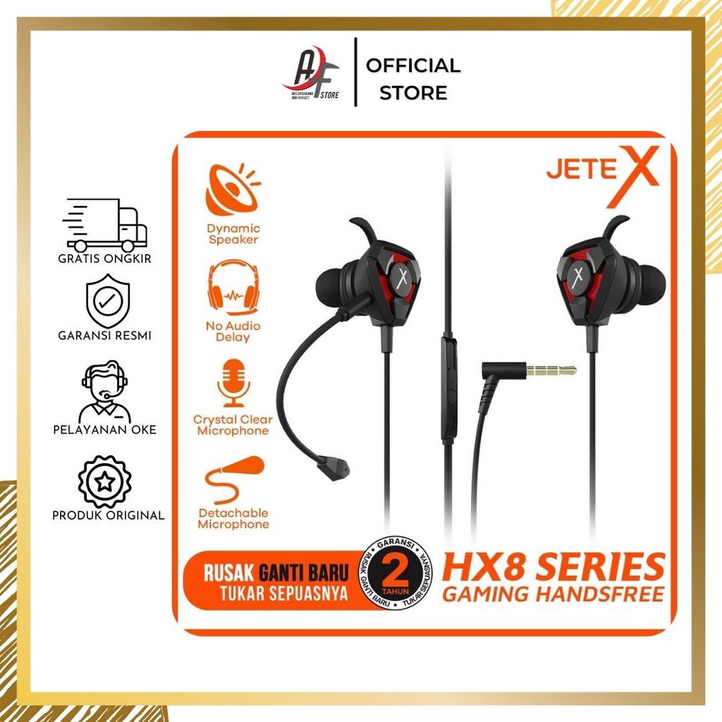 HF Handsfree Headset GAMING JETE HX8 MURAH