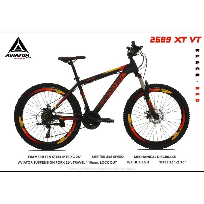 Sepeda MTB AVIATOR 2689 XT-VT 26" 8speed