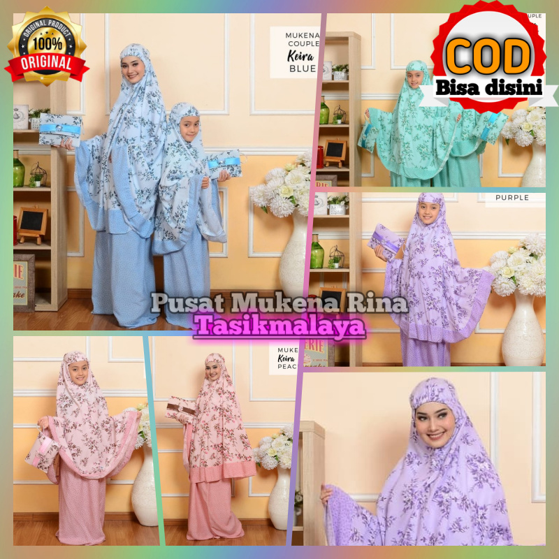 HOT PROMO -  Mukena Couple Ibu Dan Anak Rayon Bali Keira 2-14 Tahun Original