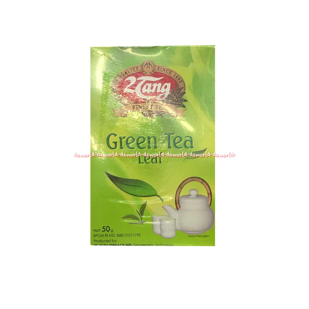 2Tang Green Tea Leaf 50gr Teh Hijau 2 Tang Dua Tang Daun Teh Hijau Kemasan Bubuk Teh