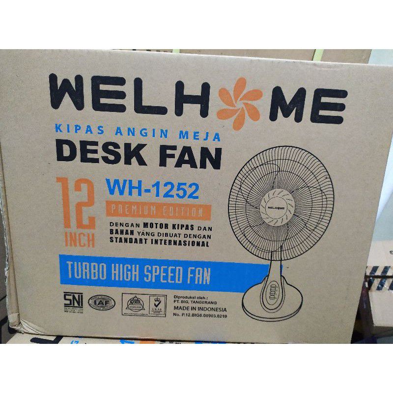 Kipas Angin Meja Dinding / Desk Fan 12 Inch / 12&quot; Wh - 1252 Welhome Murah