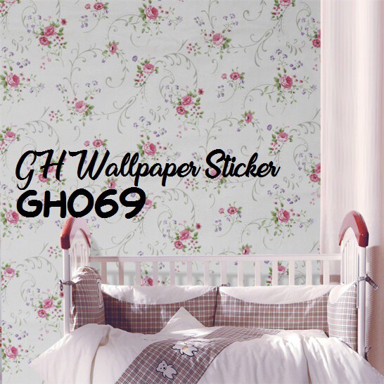 Wallpaper stiker dinding Wallpaper kamar tidur ukuran 45cm x 8m