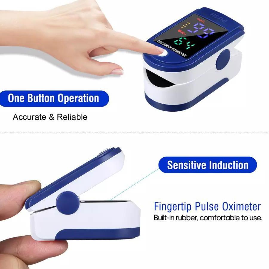 Ready Oxymeter fingertip pulse Fingertip oximeter LK87 LED Full Colour KC9