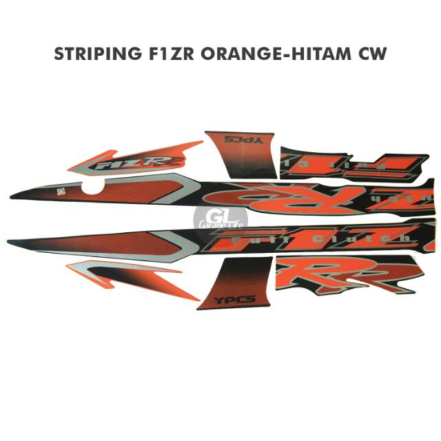 Striping F1ZR 2002 CW Orange - Hitam