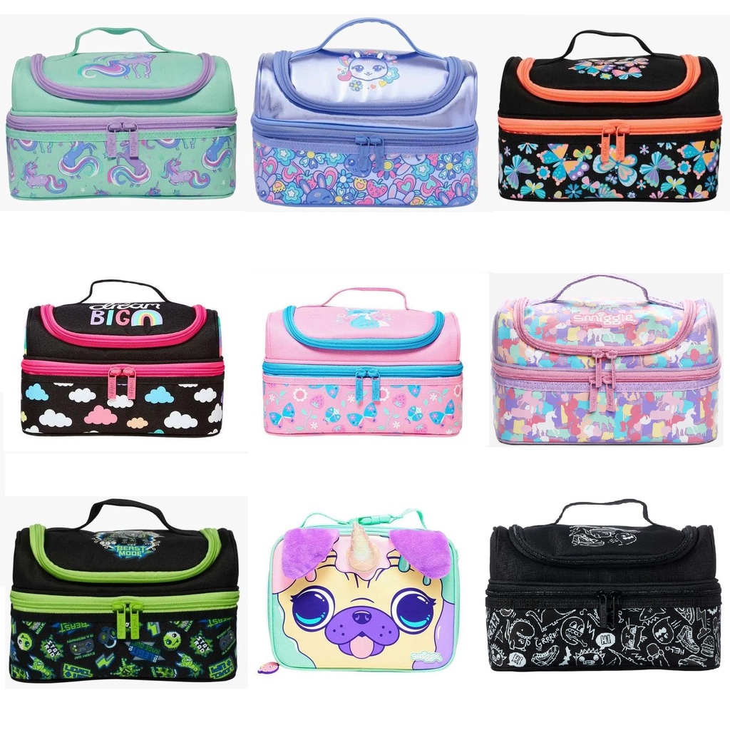 Jual SMIGGLE Lunch Box Double Decker Smiggle Lunch Bag Original 