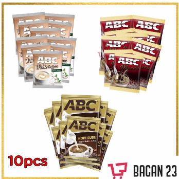 

Kopi ABC ( 10pcs x 27gr ) - (Mocca - Kopi Susu-White Coffee) / Kopi Saset / Bacan 23 - Bacan23