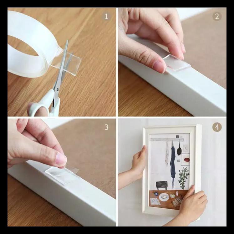 

TERLARIS! DOUBLE TAPE MAGIC PEREKAT DINDING DAYA REKAT SUPER KUAT 2MM-1METER