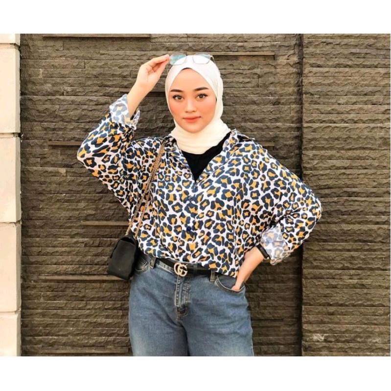 KEMEJA LEOPARD / KEMEJA MOTIF MACAN