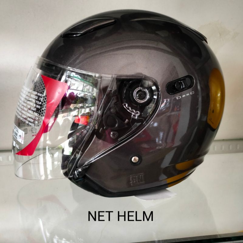 HELM KYT DJ MAXI SOLID GUN METAL ORIGINAL KYT DJ MAXI