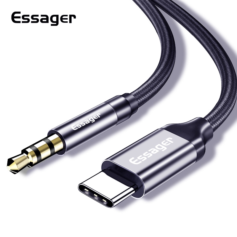 

Essager Kabel Adapter Usb Tipe C Ke Jack 3.5mm Male Aux Audio Untuk Samsung S10 Huawei Xiaomi
