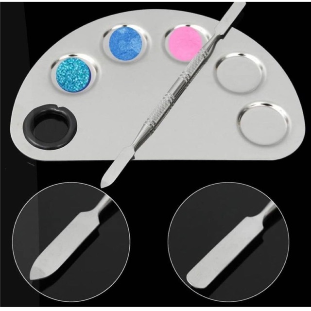 Pallete mixing color makeup / pallet painting nailart stainless steel mix pallet makeup fondation