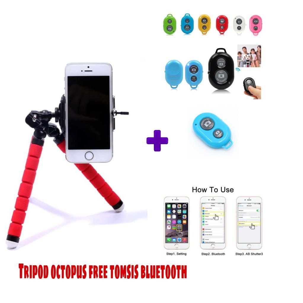 Trend-Tripod SPIDER Tripod OCTOPUS Free Holder U FREE Tomsis Bluetooth Remote Shutter