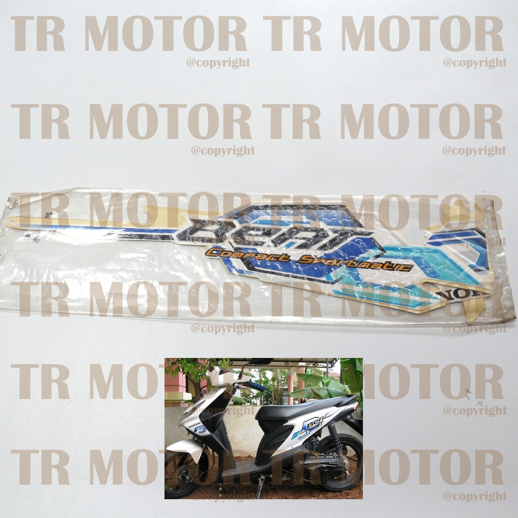 Stiker Motor Beat 2008 Karbu Sticker Striping Full Body Motor