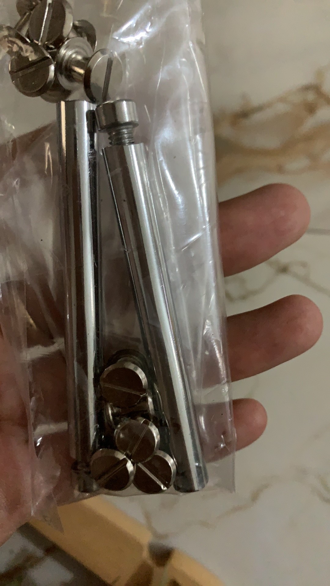 Pen Iklan 5 X 5 Baut Akrilik Kecil Mini / Stabil Kaca Sign Board Skrup Metal Pin Baut Jilid Buku 7 6