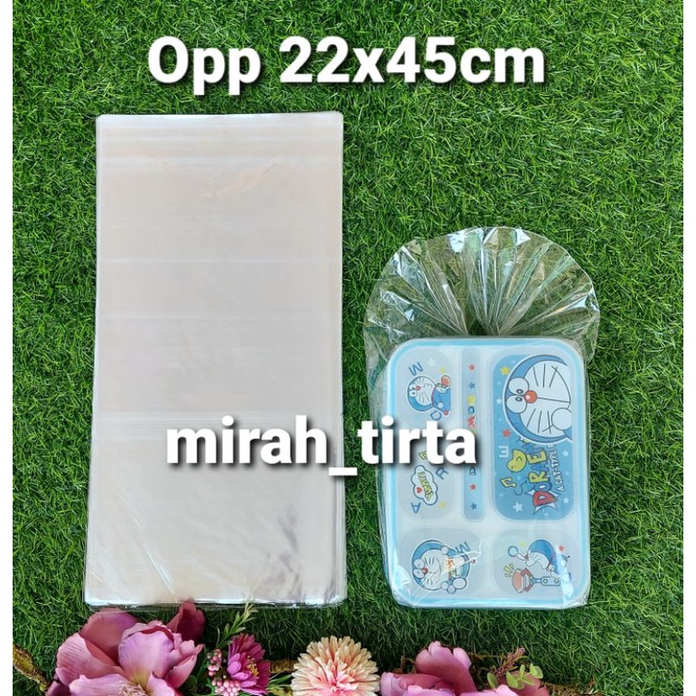 1 Lembar Plastik Opp 22x45 tanpa lem . plastik souvenir. plastik opp parcel. plastik goodie bag