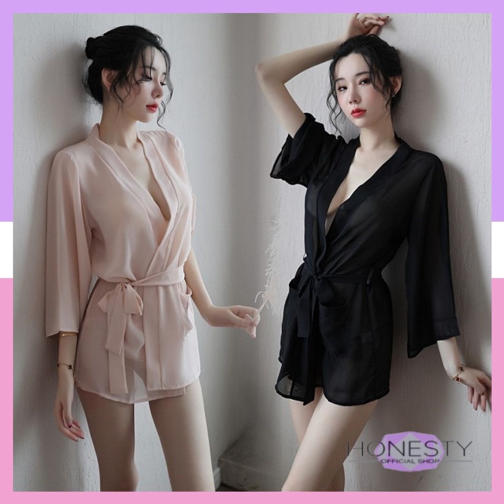 Miss H ~ 178 Kimono Lingerie Baju Tidur Kimono Wanita Import Bahan Adem