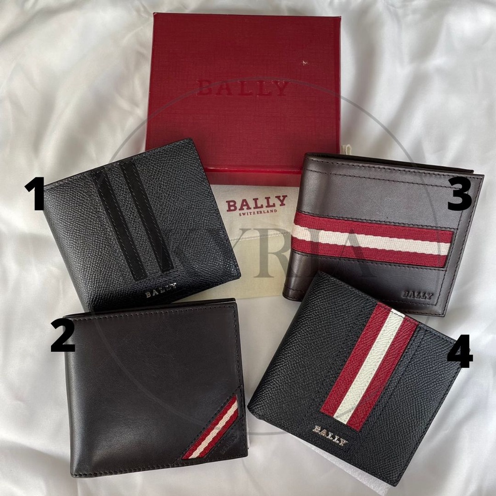 WALLET Dompet PRIA Bally Wallet Bifold Men Wallet Black