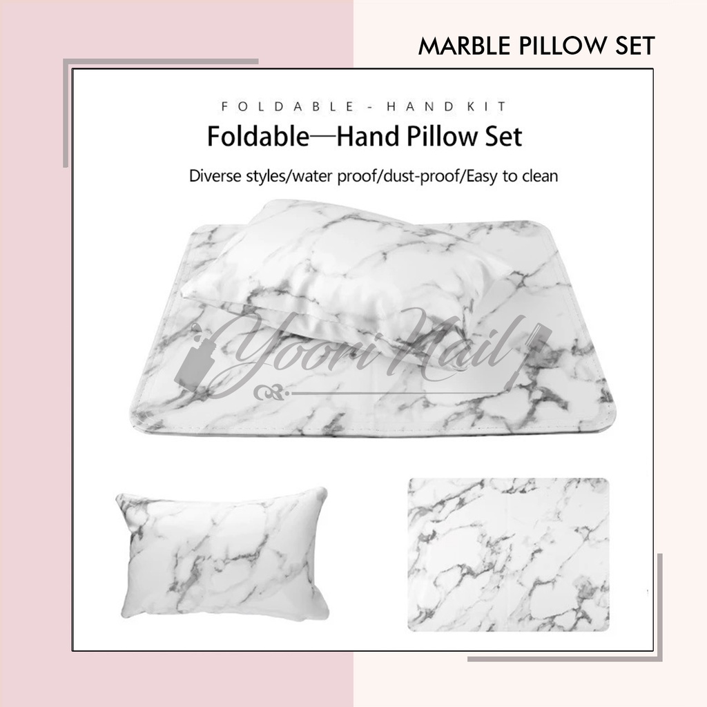 Marble pillow hand rest set alas manicure arm rest nail art salon