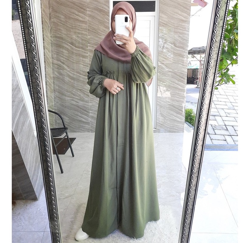 Gamis Ity Crepe Rempel/ Dress Ity Crepe L-XL