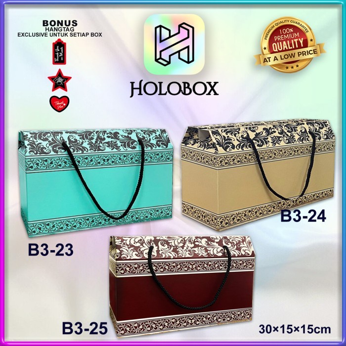 

Kotak Kado / Gagble / kue / Hampers / Serbaguna / Dus / Box / Packaging / 30X15X15 / B3