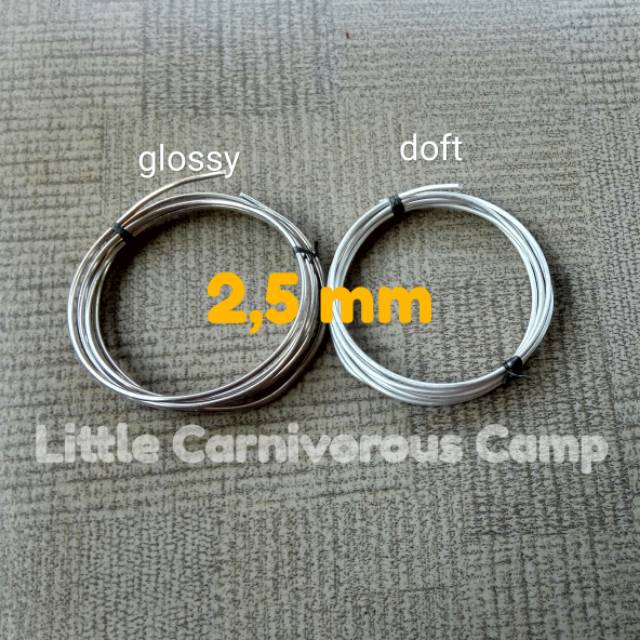 Kawat bonsai 2,5mm putih ecer