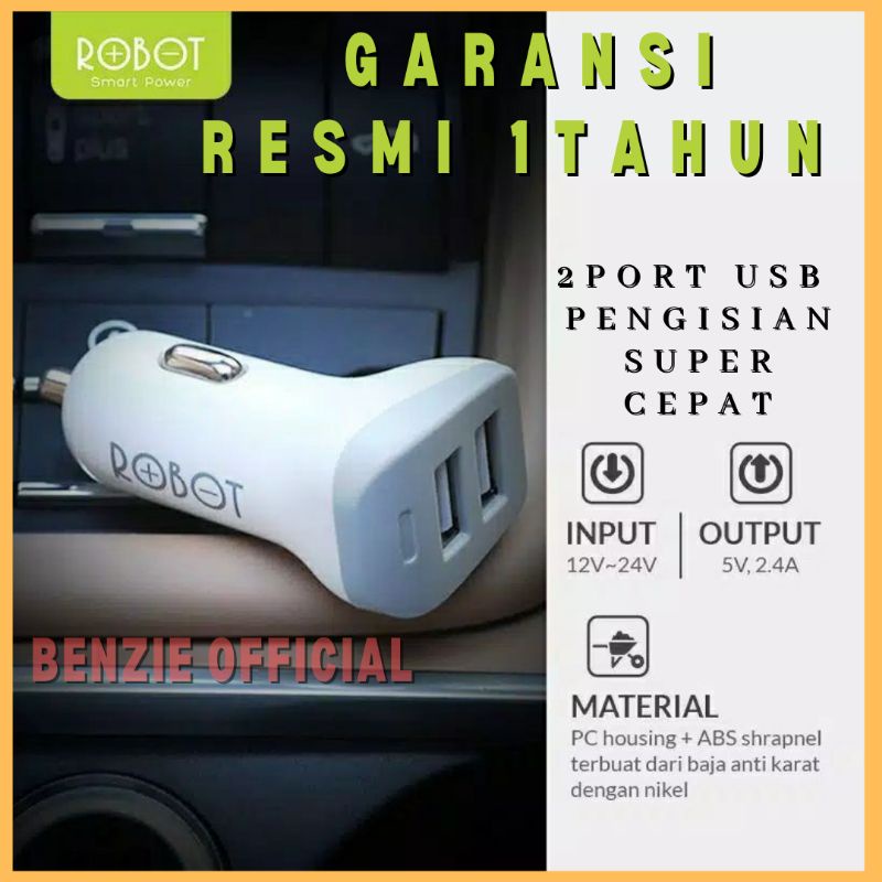 [BERGRANSI] Casan HP Mobil Car dua usb Original 100% Fast Charging 2.4A alat cas hp dimobil