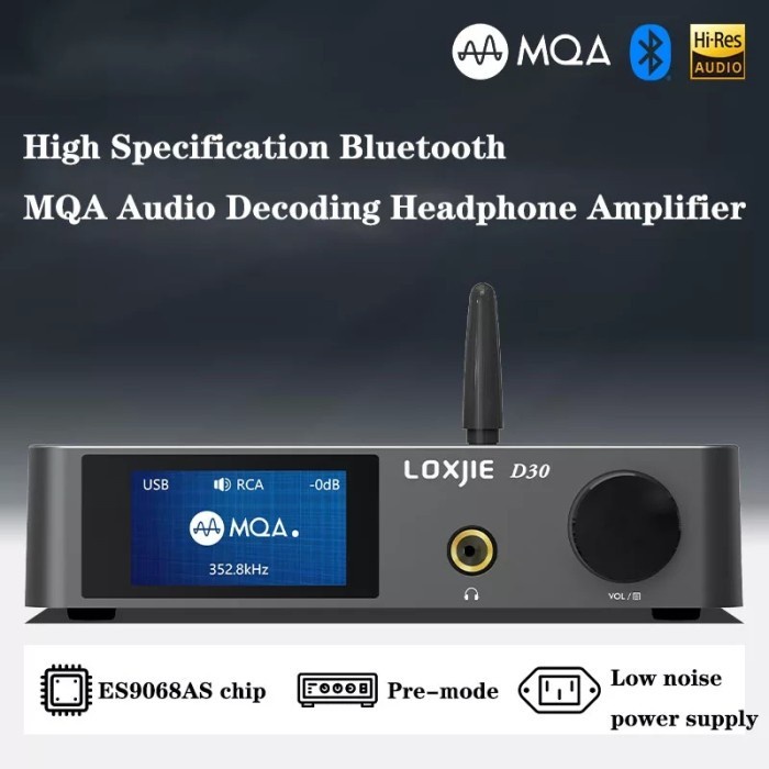 LOXJIE D30 DAC AMP ES9068AS BLUETOOTH 5.0 MQA DSD512 OPA1612