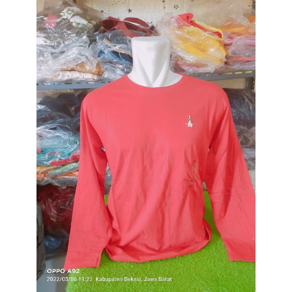 kaos hush puppies lengan panjang logo bordir bisa untuk pria dan wanita