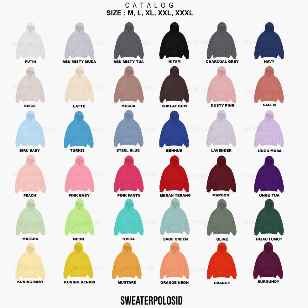 J03B SWEATERPOLOSID Hoodie Jumper WAUAU (Bordir) S-XXL (Pria & Wanita) Terlaris