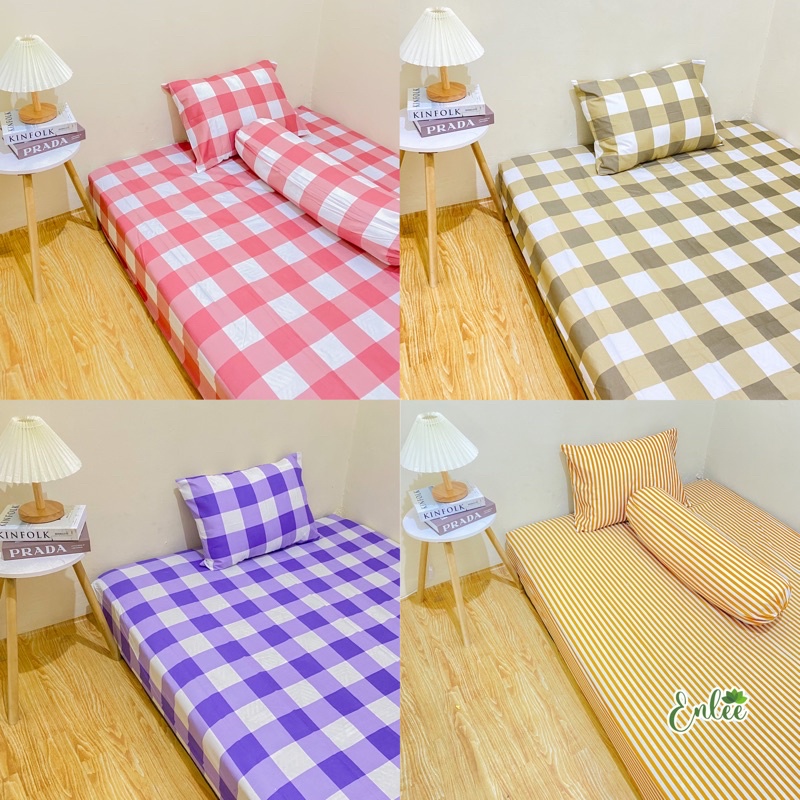 SPREI AESTHETIC ALA KOREA KOTAK PINK LILAC KHAKY INCLUDE SARBAN SARGUL