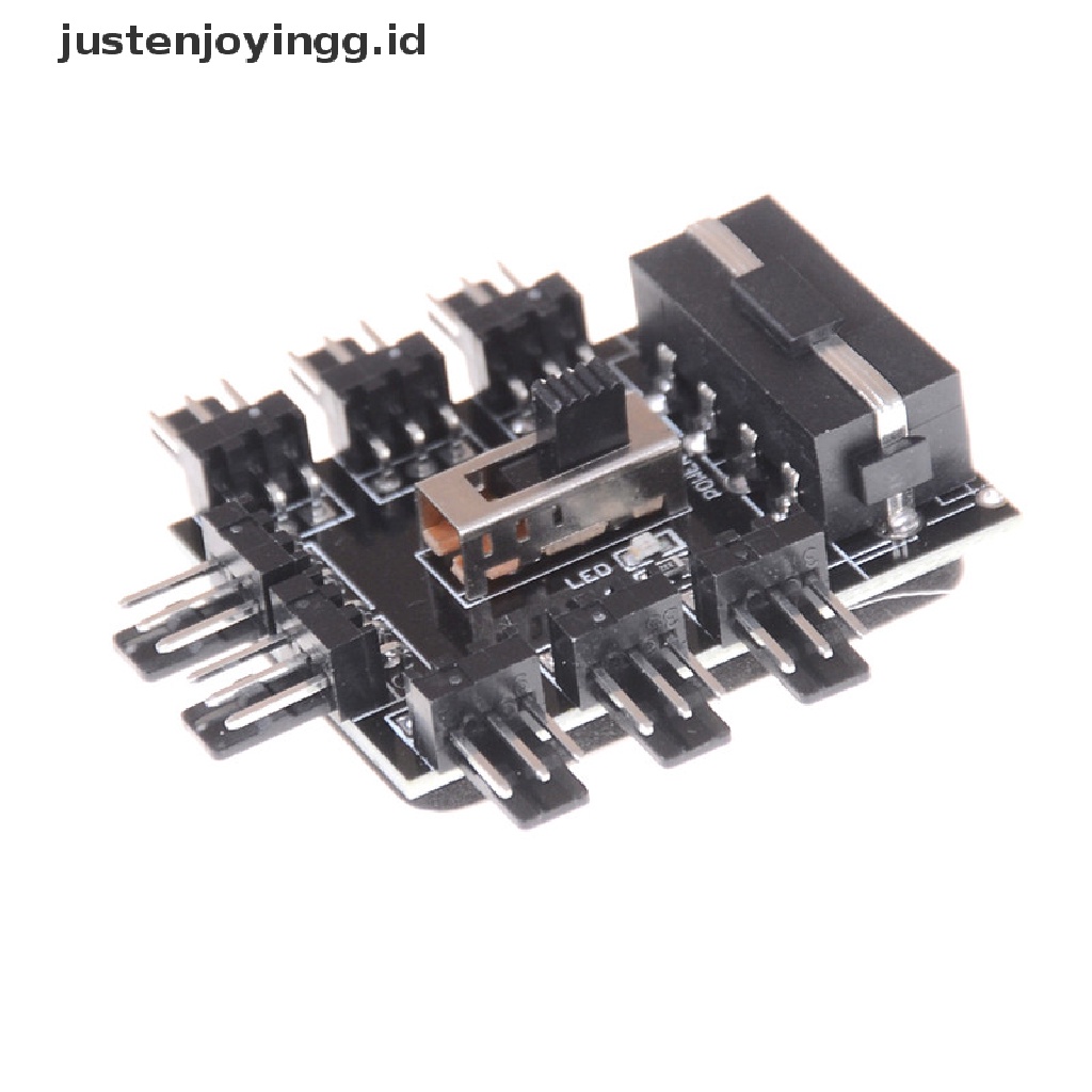 // justenjoyingg.id // New PC IDE Molex 1 To 8 Way Splitter 3-Pin Cooling Fan Hub Power Socket Adapter ~