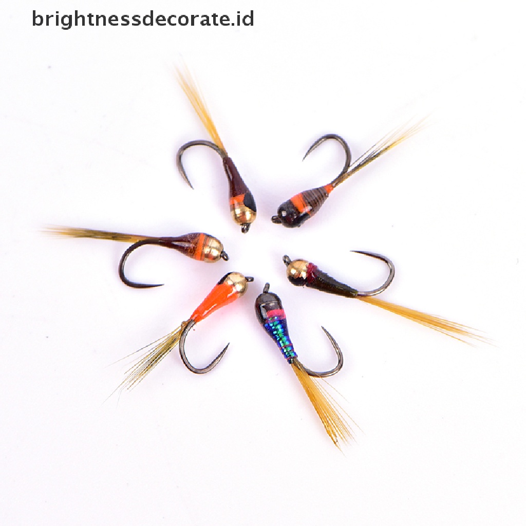 6pcs Manikmanik Tungsten Nymph Untuk Memancing Ikan Trout Grayling Trout