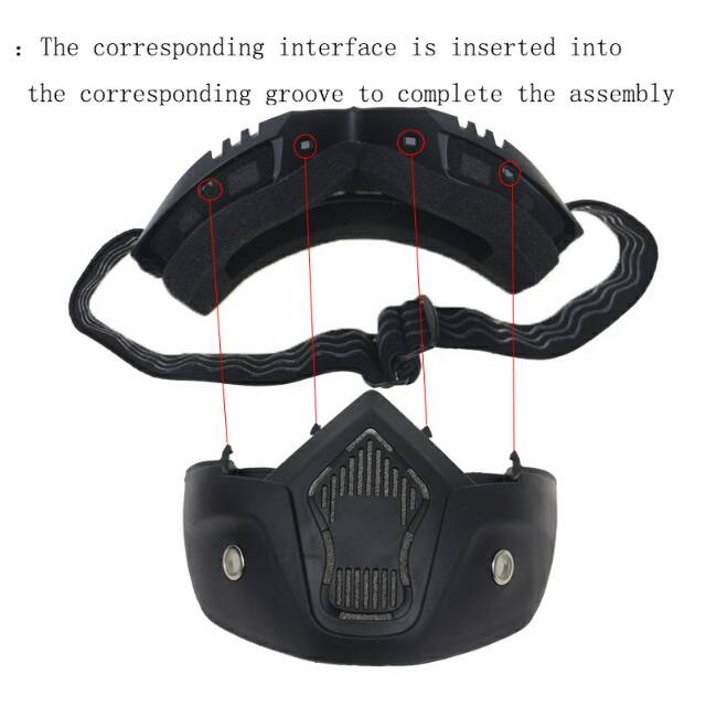 Goggles Mask Motor Retro Anti Glare Windproof - MT-01 - Black/Gray