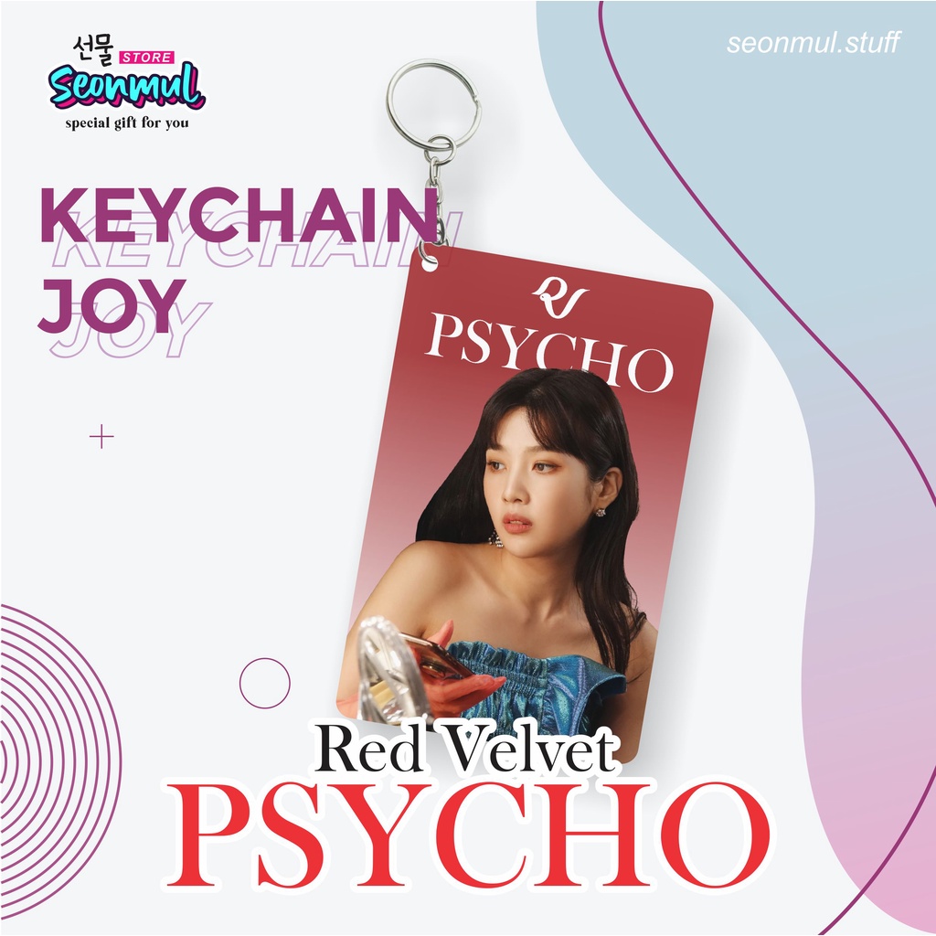 READY STOCK GANTUNGAN KUNCI KPOP TRANSPARAN CARD RED VELVET JOY