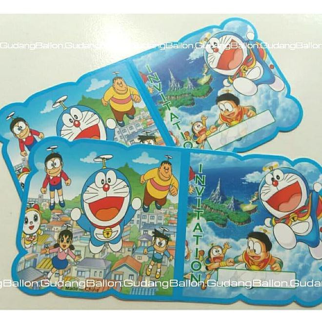 Invitation Kartu Undangan Ulang Tahun Anak Undangan Ultah Doraemon Shopee Indonesia