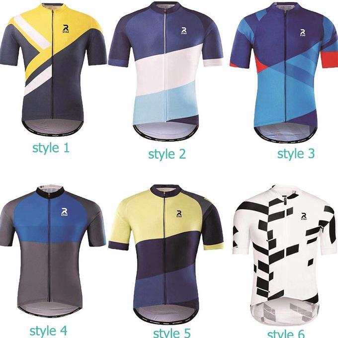 Rstar Kaos Jersey Pria Lengan Pendek Cepat Kering Untuk Sepeda Gunung Kamyukamyi